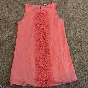 J. Crew Pink Sleeveless mini Dress with Lace Detail